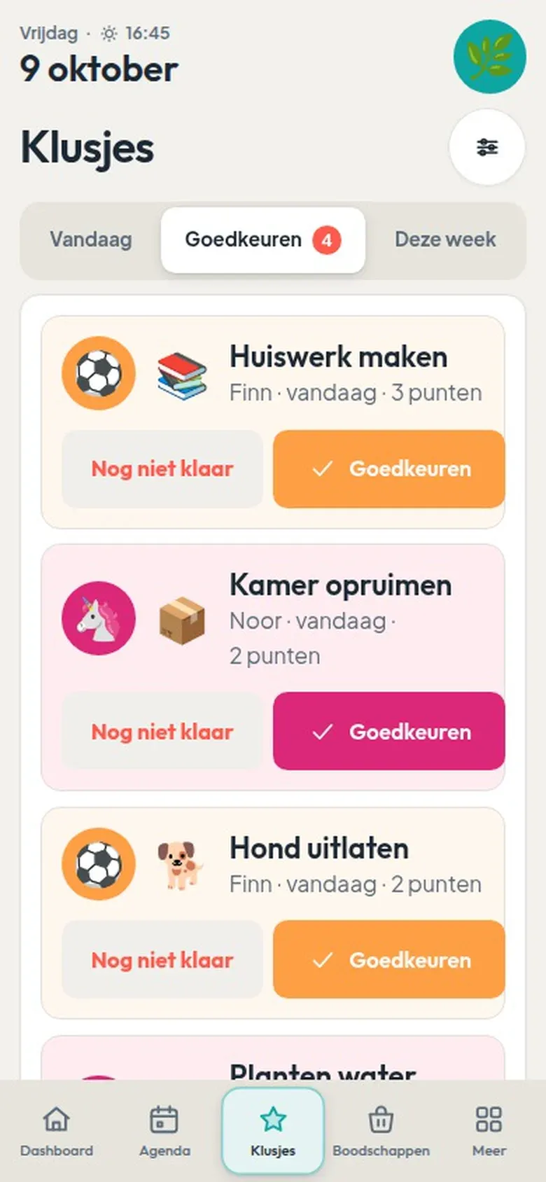 Goedkeuren op de telefoon