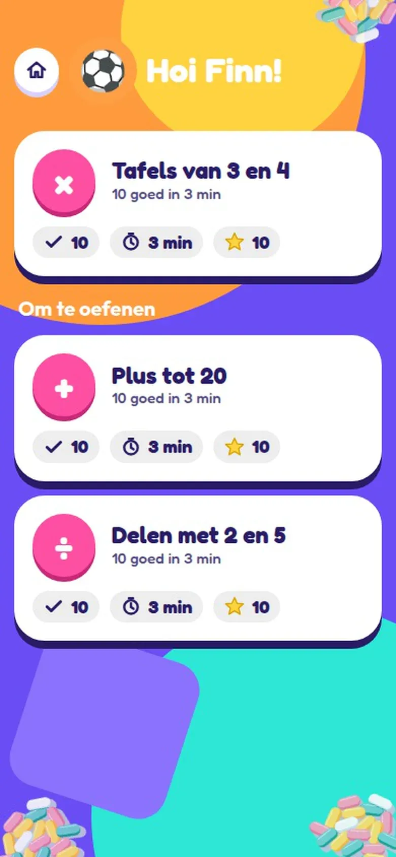 Een som maken op de telefoon