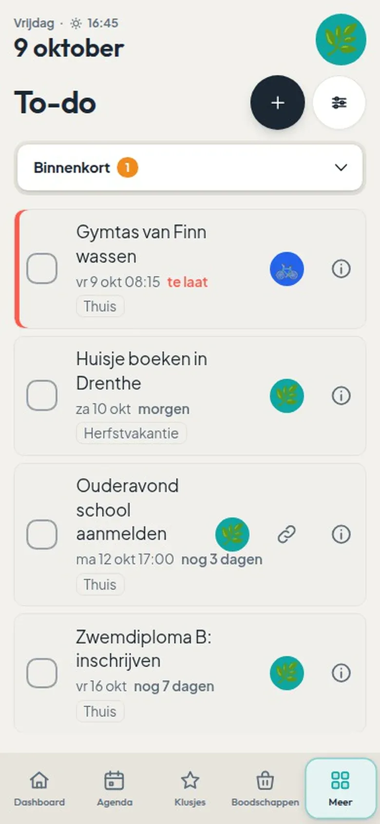De to-do op de telefoon
